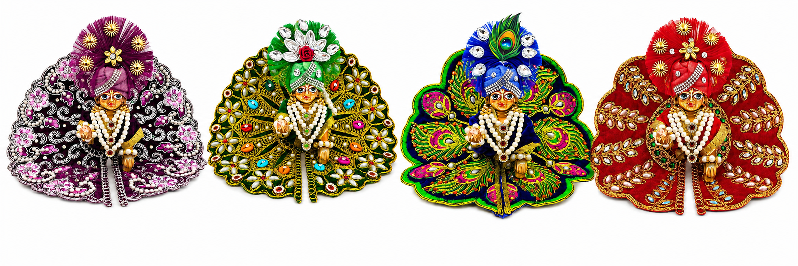 Embroidered Laddu Gopal Poshak Set